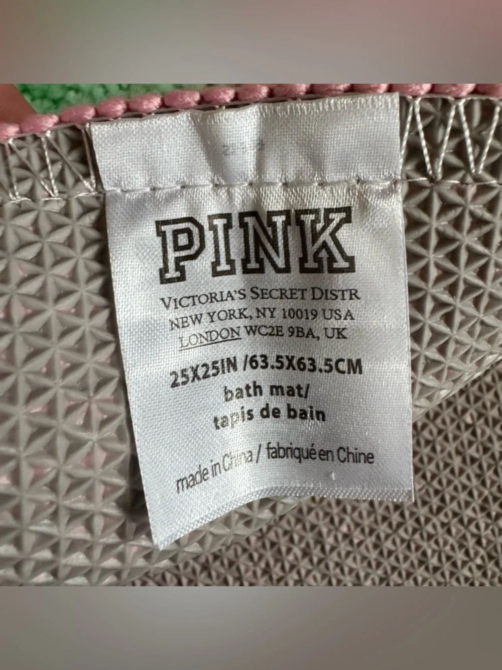 Victoria’s Secret Pink Weed Leaf Bath Mat Round Pink Rug Stoner Boho